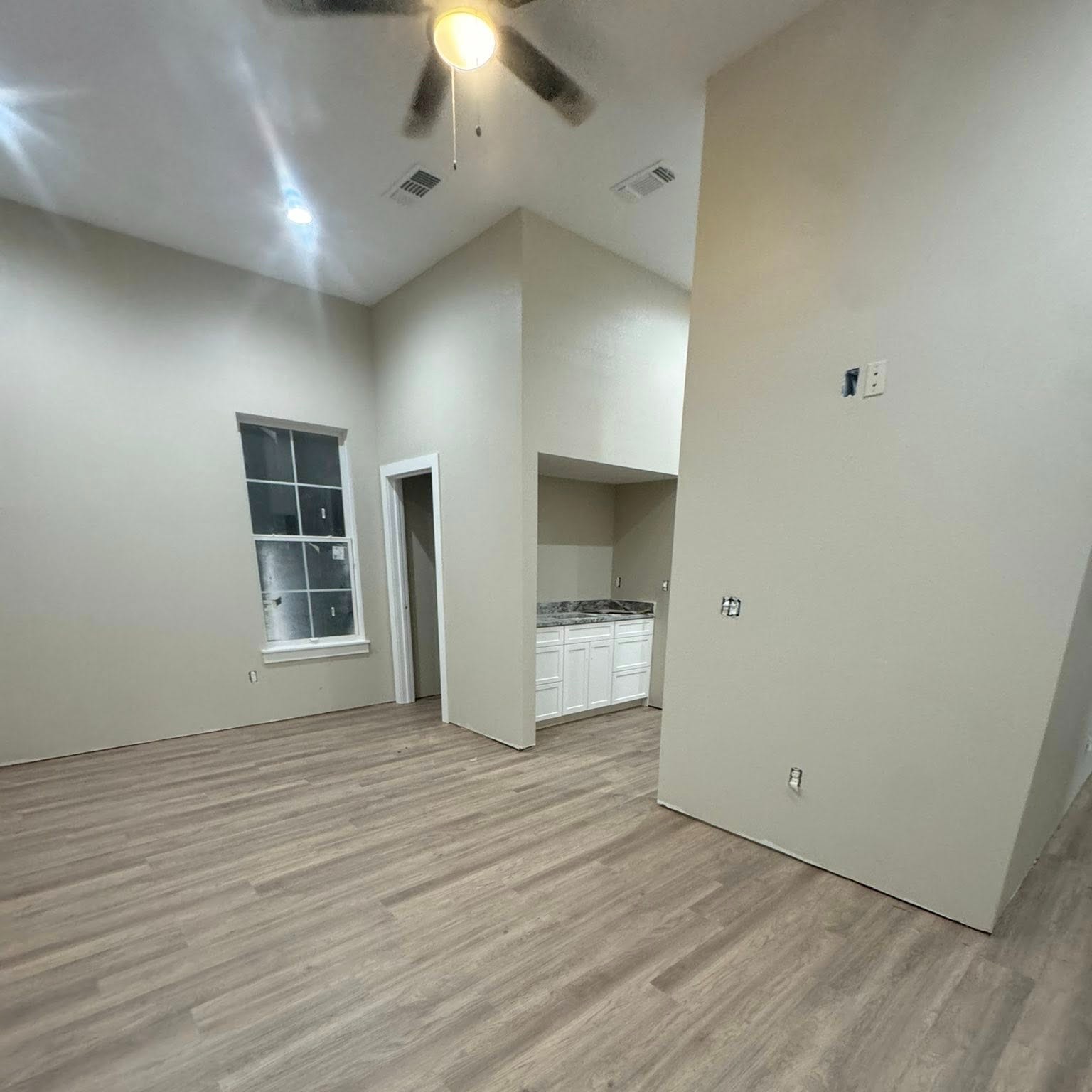 Private Bedroom with Vaulted Ceilings and Kitchenette